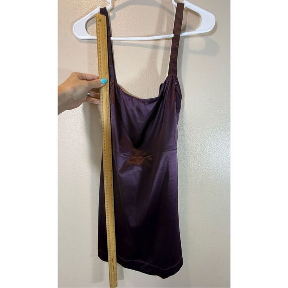 Intimately Free People Mystic Purple Slinky Back Cutout Satin Slip Mini Dress S - Picture 8 of 11